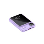 Power Bank 20000mAh Магнитный Беспроводной Аккумулятор 22.5W для iPhone, Xiaomi, Samsung фіолетовый