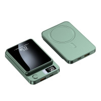 Power Bank 20000mAh Магнітний Бездротовий Акумулятор 22.5W  для iPhone, Xiaomi, Samsung зелений