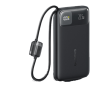 Power Bank Baseus 20000 mAh 22.5W з вбудованим кабелем , швидка зарядка PD/QC Black
