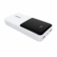 Power Bank Baseus Bipow Digital Display 20000mAh 22.5W с встроенными кабелями USB-C и Lightning, быстрая зарядка PD/QC, белый