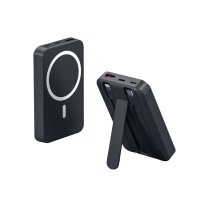 Магнитный Power Bank 20000 mAh 22.5W LX-DX132 с беспроводной зарядкой MagSafe и встроенными кабелями черный