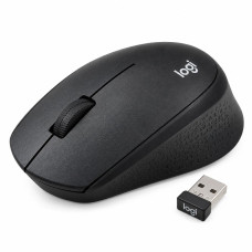 Беспроводная бесшумная мышь Logitech M330 Silent Plus, USB 2.4 ГГц, Black