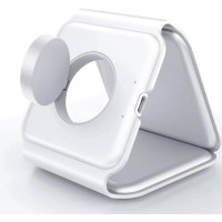 Складное беспроводное зарядное устройство 3 в 1 15 Вт MagSafe для iPhone, Apple Watch и AirPods White