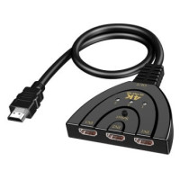 HDMI спліттер / комутатор на 3 порти HW-4K301X