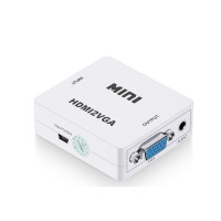 Міні адаптер HDMI-VGA з аудіо HDMI2VGA 1080P для ПК, ноутбука, проєктора, телевізора