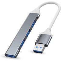 Надтонкий USB 3.0 хаб 4-в-1 — концентратор для ноутбука, ПК, павербанку та MagicBand+